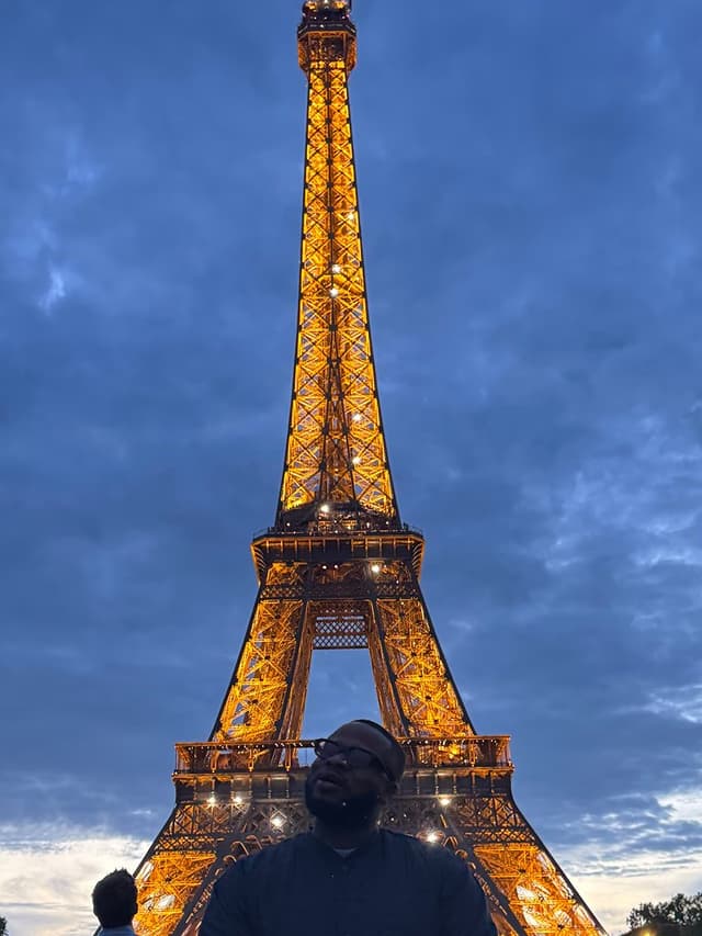 Eiffel Tower at dusk